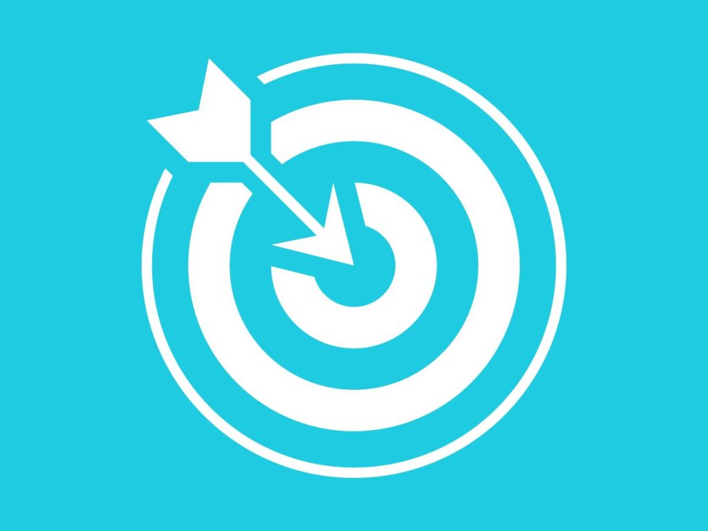 Target bullseye icon symbolizing marketing goals and audience targeting.